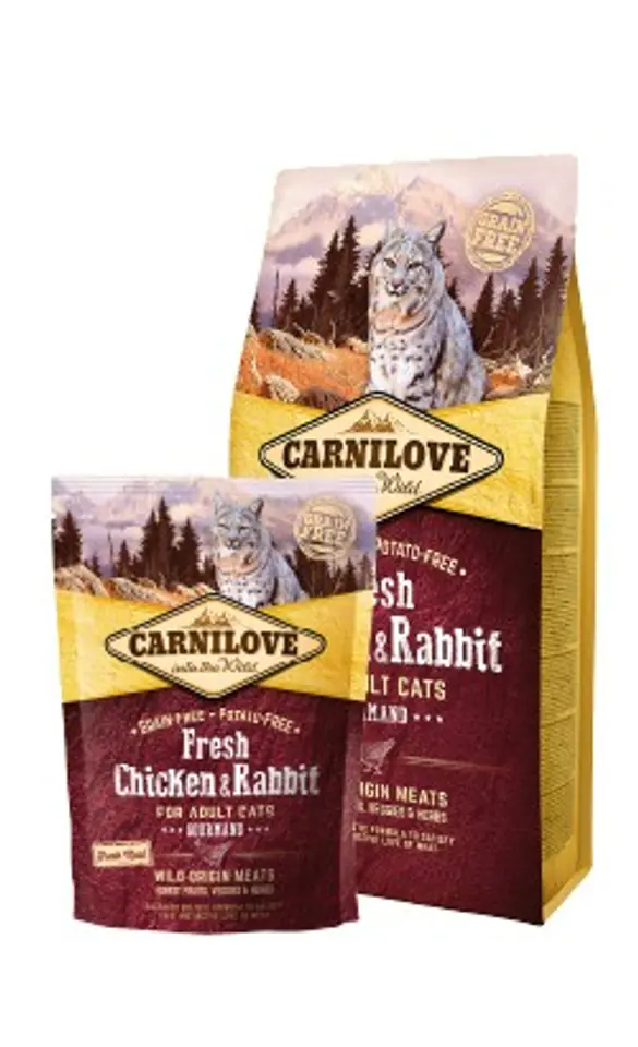 ⁨CARNILOVE CAT FRESH CHICKEN & RABBIT GOURMAND FOR ADULT 400g⁩ at Wasserman.eu