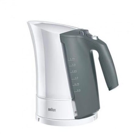 ⁨Braun Kettle WK500 MultiQuick 5 Standard, Plastic, White/ grey, 3000 W, 360° rotational base, 1.7 L⁩ at Wasserman.eu