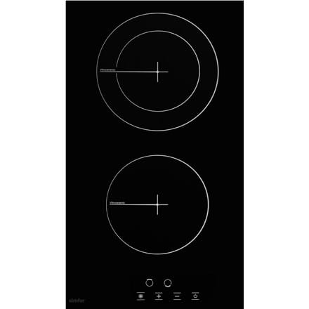 ⁨Simfer | H3.020.DEBSP | Hob | Vitroceramic | Number of burners/cooking zones 2 | Touch | Black⁩ at Wasserman.eu