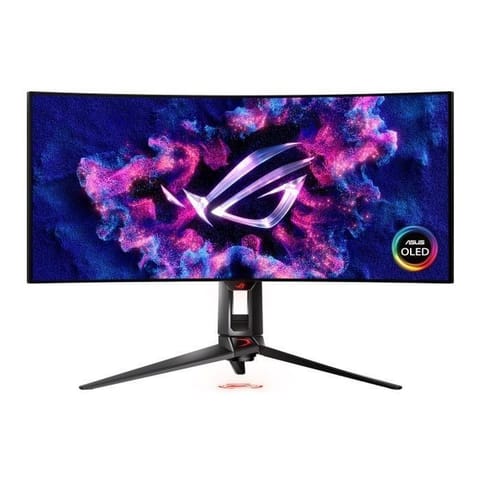 ⁨ASUS ROG Swift OLED PG34WCDM monitor komputerowy 86,2 cm (33.9") 3440 x 1440 px UltraWide Quad HD LCD Czarny⁩ w sklepie Wasserman.eu