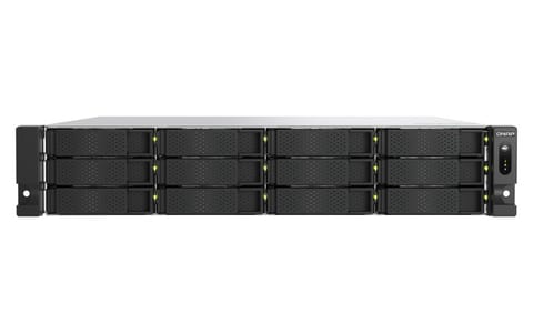 ⁨QNAP TS-H1277AXU-RP NAS Rack (2U) Intel Xeon E E-2136 32 GB DDR4 168 TB HDD QuTS hero Black⁩ at Wasserman.eu