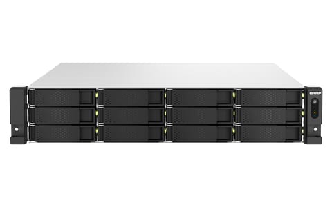 ⁨Qnap TS-h1887XU-RP-E2334-16G, 2U, 12 x 2.5"/3.5" + 6 x 2.5" SATA, Intel Xeon E-2334 4C/8T, 16GB UDIMM DDR4 ECC (Max. 128GB), 2 x 2.5GbE + 2 x 10GBASE-T, 550W Redundant PSU⁩ w sklepie Wasserman.eu