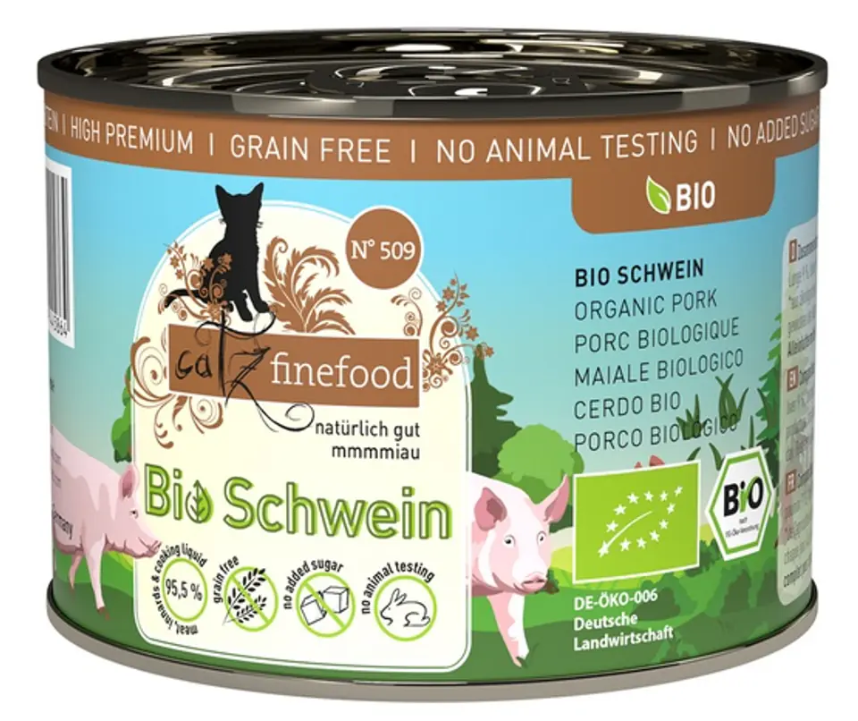 Catz Finefood Bio N.509 Wieprzowina puszka 200g w sklepie Wasserman.eu