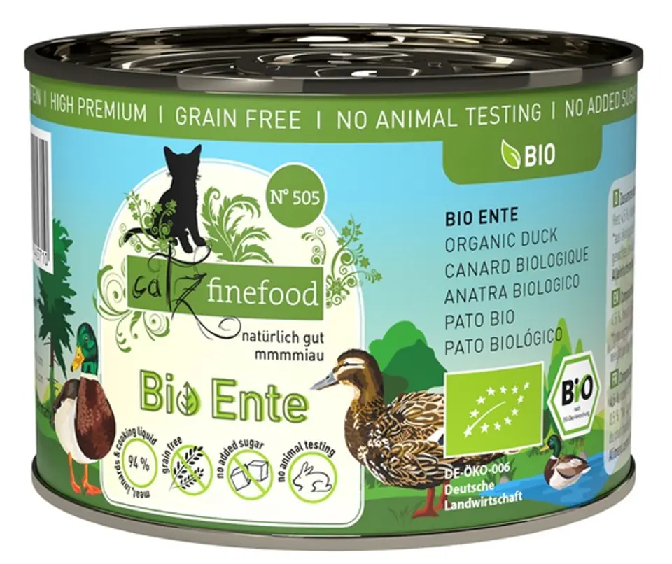 ⁨Catz Finefood Bio N.505 Duck can 200g⁩ at Wasserman.eu