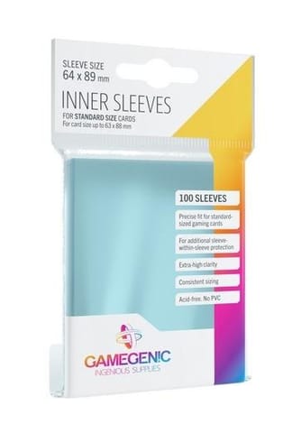 ⁨Gamegenic: Inner CCG Sleeves 64x89mm (100szt)⁩ w sklepie Wasserman.eu