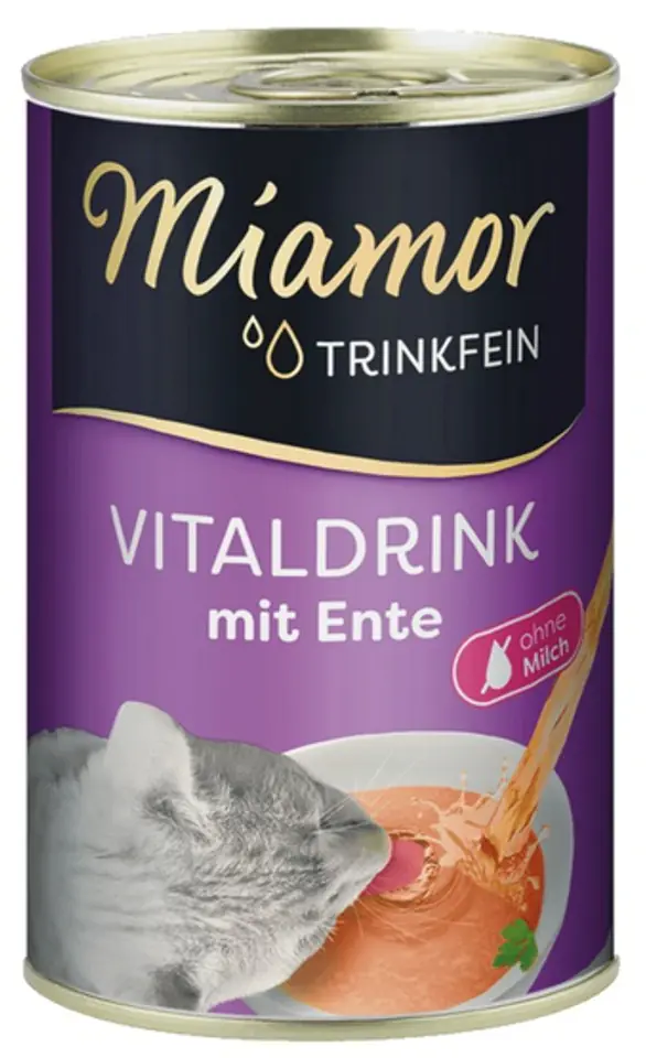 ⁨Miamor Vitaldrink with duck can 135g⁩ at Wasserman.eu