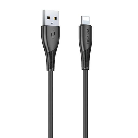 ⁨AWEI kabel CL-182L USB na Lightning czarny/black⁩ w sklepie Wasserman.eu