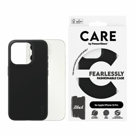 ⁨CARE by PanzerGlass Fearlessly Fashionable Case iPhone 15 Pro 6,1" czarny/black 1430⁩ w sklepie Wasserman.eu