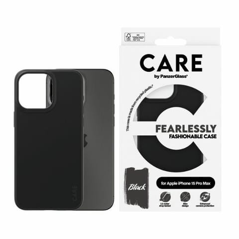 ⁨CARE by PanzerGlass Fearlessly Fashionable Case iPhone 15 Pro Max 6,7" czarny/black 1432⁩ w sklepie Wasserman.eu