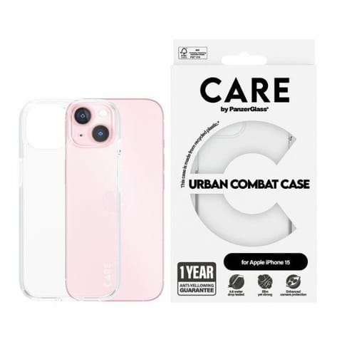 ⁨CARE by PanzerGlass Urban Combat Case iPhone 15 6,1"  przezroczysty/transparent 1421⁩ w sklepie Wasserman.eu