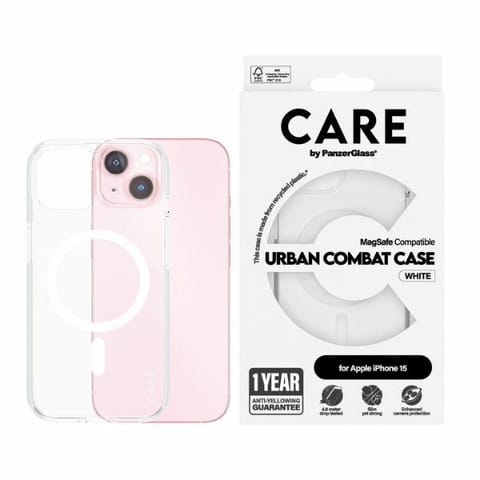 ⁨CARE by PanzerGlass Urban Combat Case iPhone 15 6,1" MagSafe biały/white 1417⁩ w sklepie Wasserman.eu