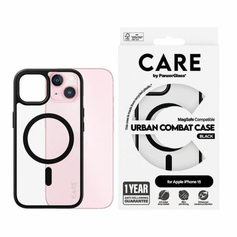 ⁨CARE by PanzerGlass Urban Combat Case iPhone 15 6,1" MagSafe czarny/black 1425⁩ w sklepie Wasserman.eu