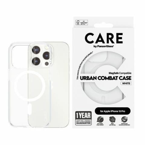 ⁨CARE by PanzerGlass Urban Combat Case iPhone 15 Pro 6,1" MagSafe biały/white 1418⁩ w sklepie Wasserman.eu