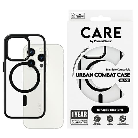 ⁨CARE by PanzerGlass Urban Combat Case iPhone 15 Pro 6,1" MagSafe czarny/black 1426⁩ w sklepie Wasserman.eu