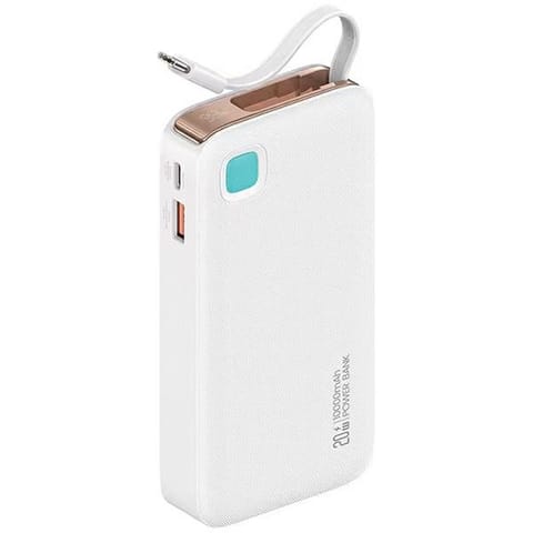 ⁨Powerbank 10000mAh 20W retractable USB-C cable⁩ at Wasserman.eu