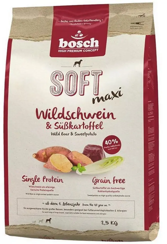 ⁨Bosch Soft Maxi Bawół Wodny & Bataty 2,5kg⁩ w sklepie Wasserman.eu