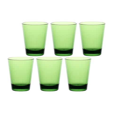 ⁨ROSE&TULIPANI FIABA Set of 6 Acrylic Glasses 440 ml, Green⁩ at Wasserman.eu