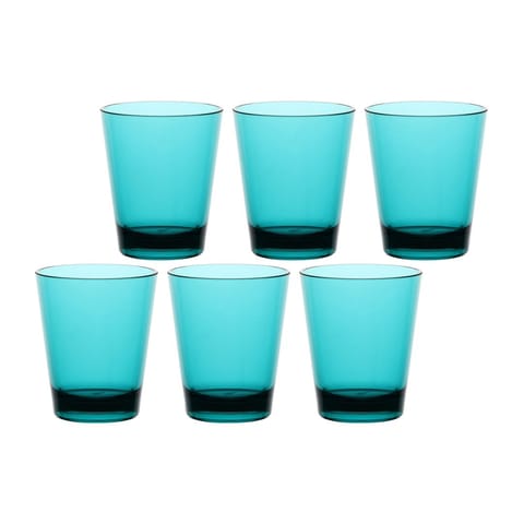⁨ROSE&TULIPANI FIABA Set of 6 Acrylic Glasses 440 ml, Turquoise⁩ at Wasserman.eu