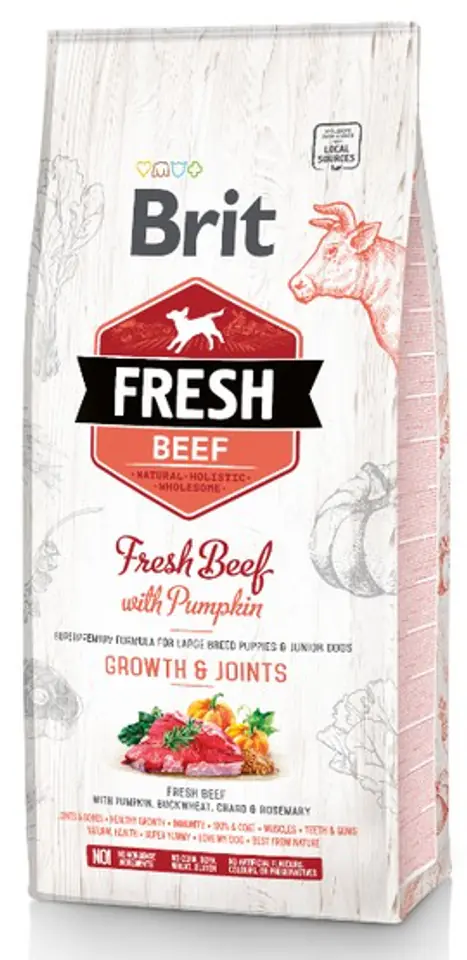 Brit Fresh Dog Puppy Large Beef & Pumpkin 12kg w sklepie Wasserman.eu