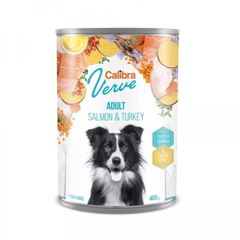 ⁨CALIBRA Verve Adult Salmon & Turkey - wet dog food - 400g⁩ at Wasserman.eu