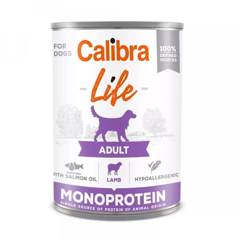 ⁨CALIBRA Life Adult Monoprotein Lamb - wet dog food - 400g⁩ at Wasserman.eu