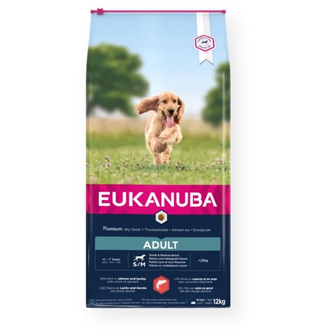 ⁨EUKANUBA Adult Salmon & Barley - sucha karma dla psa - 12 kg⁩ w sklepie Wasserman.eu