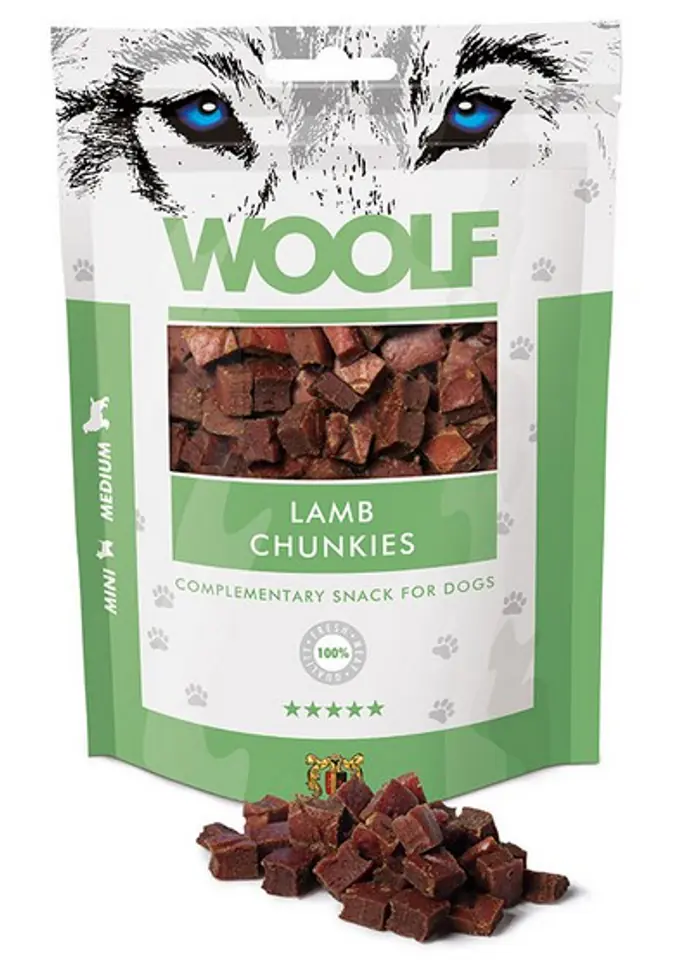 ⁨Woolf Lamb Chunkies 100g⁩ at Wasserman.eu