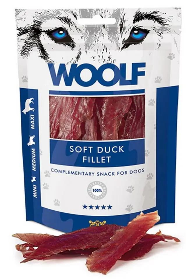 ⁨Woolf Soft Duck Fillet 100g⁩ at Wasserman.eu