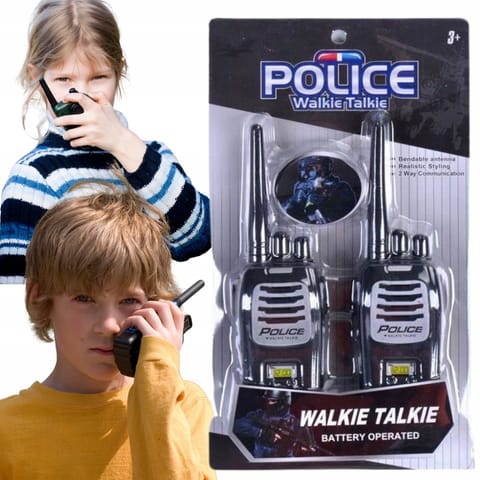 ⁨Walkie Talkie Zestaw Policyjny Radionadajnik Zabawka Na Baterie Komunikacja⁩ w sklepie Wasserman.eu