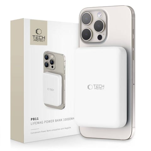TECH-PROTECT PB11 LIFEMAG MAGSAFE POWER BANK 10000MAH WHITE w sklepie Wasserman.eu