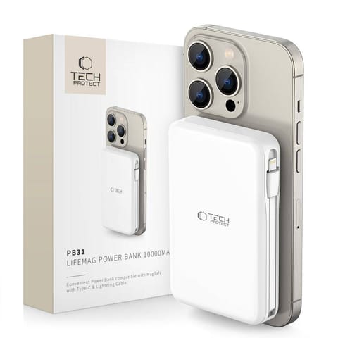 TECH-PROTECT PB31 LIFEMAG MAGSAFE POWER BANK 10000MAH WHITE w sklepie Wasserman.eu