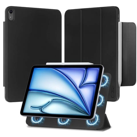 ⁨Etui do APPLE IPAD AIR 10.9 (4GEN / 5GEN) / 11.00 (6GEN) Tech-Protect SmartCase Magnetic czarne⁩ w sklepie Wasserman.eu