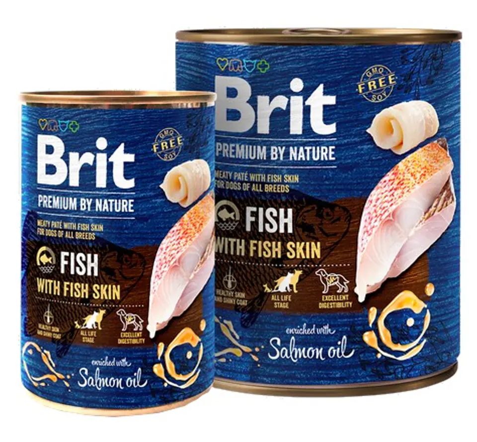 ⁨Brit Premium By Nature Fish & Fish Skin puszka 800g⁩ w sklepie Wasserman.eu