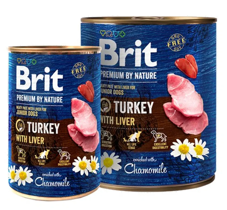 ⁨BRIT Premium By Nature Can turkey with liver 400g⁩ at Wasserman.eu