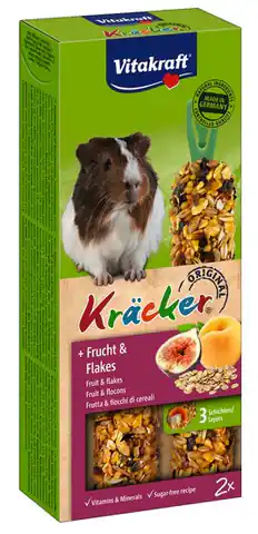 ⁨Vitakraft Kracker 2Stk Meerschweinchen Früchte und Flocken 112g [25155]⁩ im Wasserman.eu