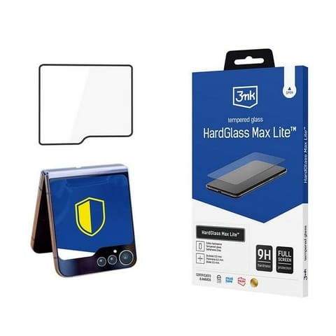 ⁨3MK HardGlass Max Lite Sam Z Flip 6czarny/black, Fullscreen Glass Lite⁩ w sklepie Wasserman.eu