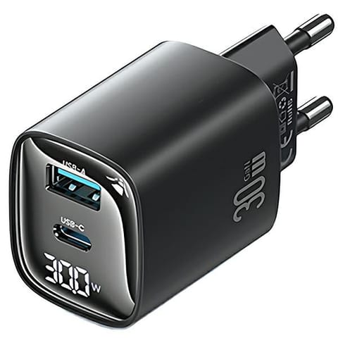 ⁨USAMS Ład. siec. CC229 30W GaN USB-C/USB-A Fast Charging XC Series czarny/black CC229TC01⁩ w sklepie Wasserman.eu