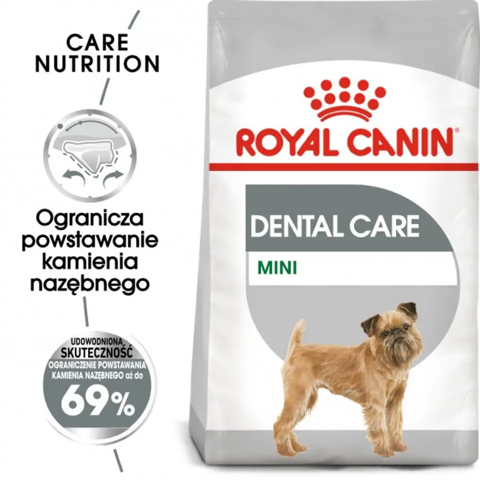 ⁨Royal Canin Mini Dental Care dry food for adult dogs, small breeds, reducing tartar formation 1kg⁩ at Wasserman.eu