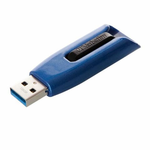 ⁨USB-Stick 128GB Verbatim 3.2 V3 Max Black/blue retail⁩ at Wasserman.eu