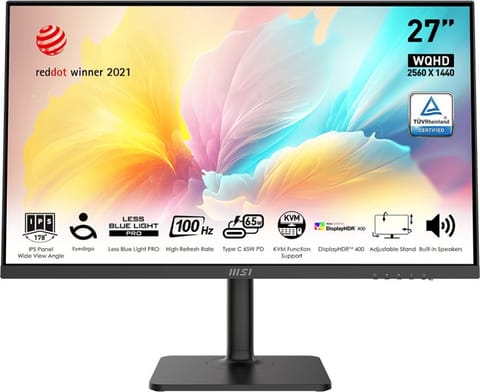 ⁨Monitor MSI MD272QXP (27" /IPS /100Hz /2560 x 1440 /Czarny)⁩ w sklepie Wasserman.eu