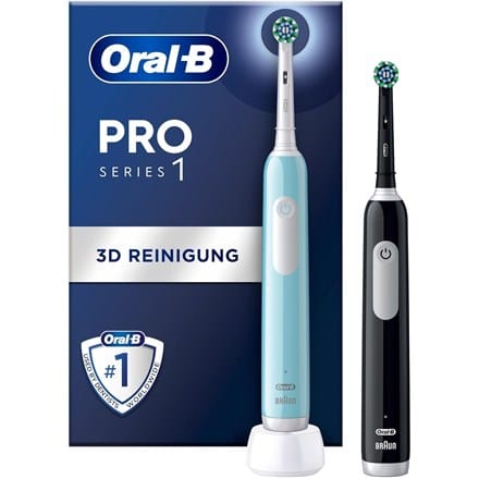 ⁨Oral-B | Elektryczna szczoteczka do zębów, zestaw Duo | Profesjonalna seria 1 | Akumulator | Dla dorosłych | Liczba główek szczoteczki w zestawie: 2 | Liczba trybów szczotkowania zębów 3 | Niebieski/⁩ w sklepie Wasserman.eu