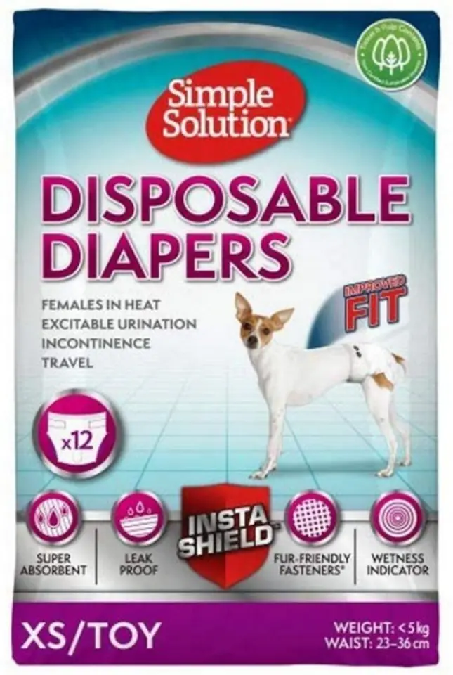 ⁨Simple Solution Disposable diapers for females XS 12pcs.⁩ at Wasserman.eu