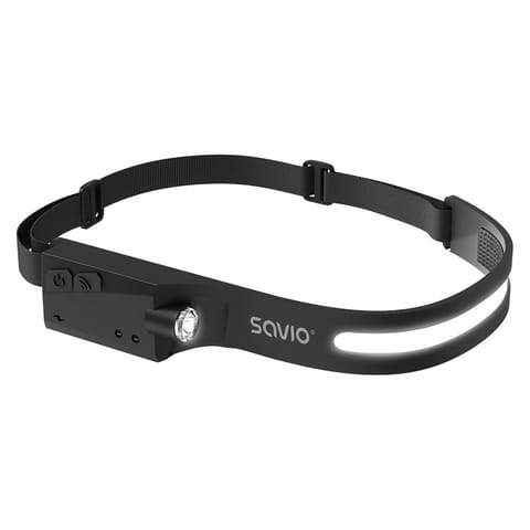 SAVIO LATARKA CZOŁOWA LED Z CZUJNIKIEM RUCHU, USB, 350 LM, ZASIĘG 80M, FL-02 w sklepie Wasserman.eu