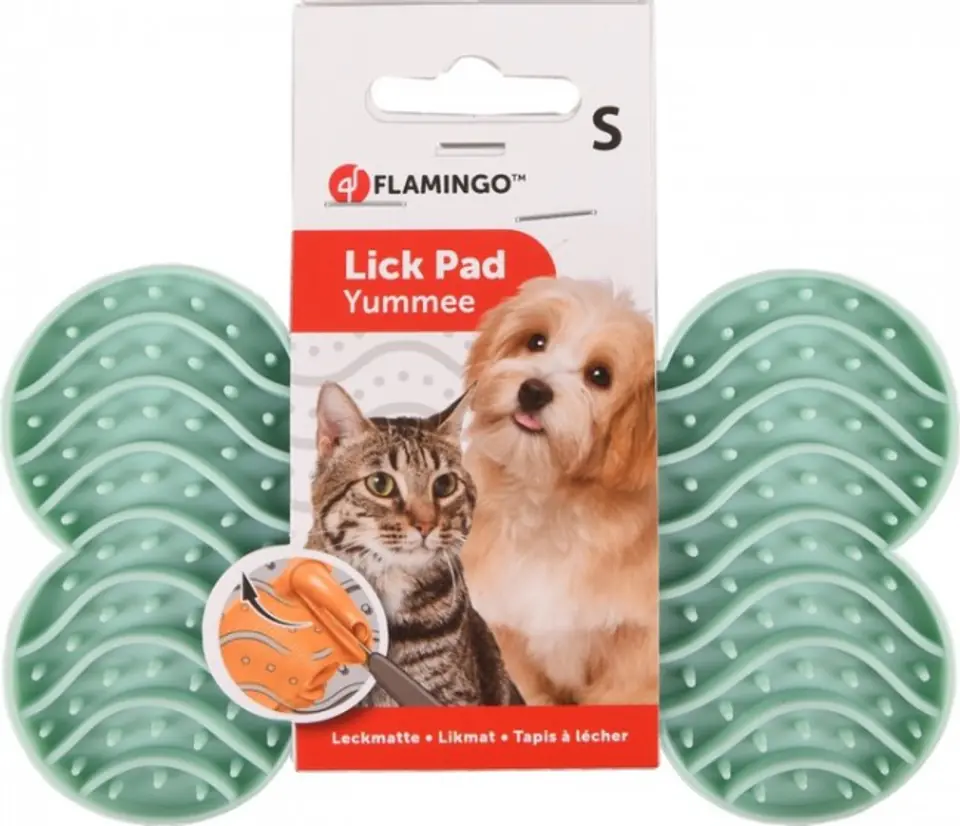 ⁨Flamingo Lick Pad Anti-stress mat S green⁩ at Wasserman.eu