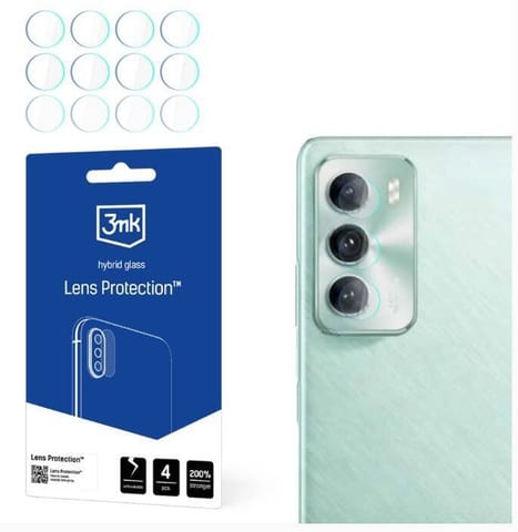 ⁨Szkło Hybrydowe na Aparat / Obiektyw OPPO RENO 12 3mk Flexible Glass Lens⁩ w sklepie Wasserman.eu