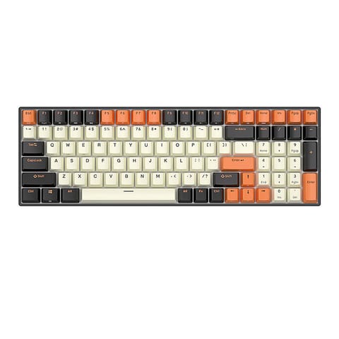 ⁨Klawiatura mechaniczna Royal Kludge RK100 RGB, brown switch (czarno-pomarańczowa)⁩ w sklepie Wasserman.eu