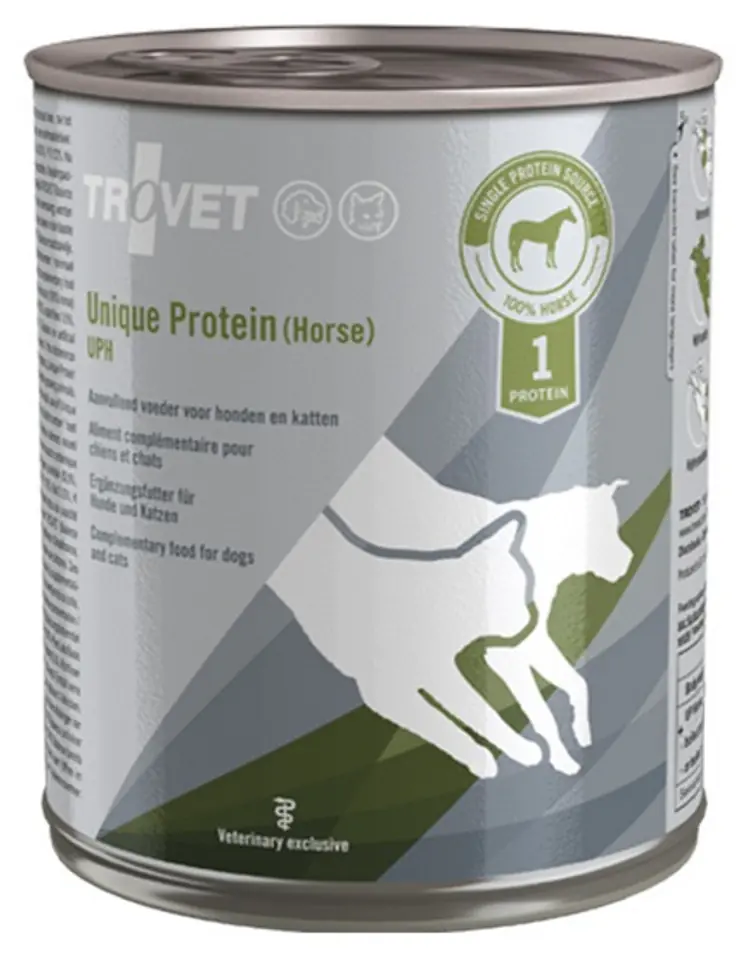 ⁨Trovet Unique Protein UPH Horsemeat for dog and cat can 800g⁩ at Wasserman.eu