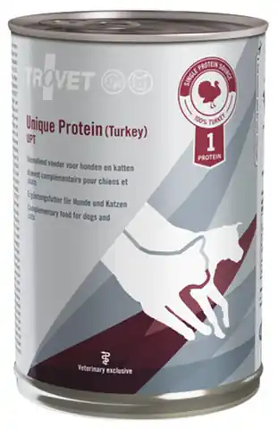 ⁨Trovet Unique Protein UPT Türkei für Hund und Katze Dose 400g⁩ im Wasserman.eu