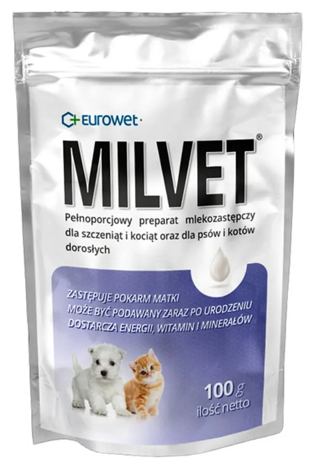 Milvet Preparat mlekozastępczy dla szczeniąt i kociąt 100g w sklepie Wasserman.eu