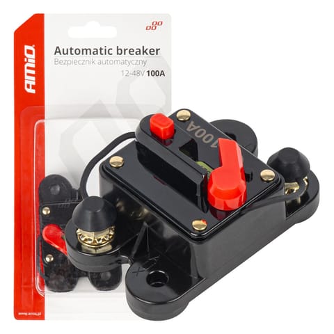 ⁨Samochodowy bezpiecznik automatyczny 100a 12v 24v 48v amio-03828⁩ w sklepie Wasserman.eu